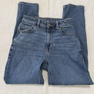 American Eagle Stretch Mom Jean 00 Short Super High‎ Rise Blue Jeans Classic